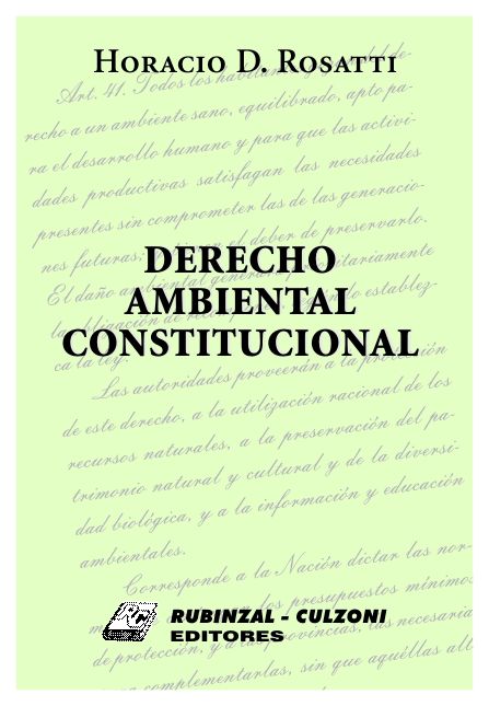 Derecho Ambiental Constitucional.