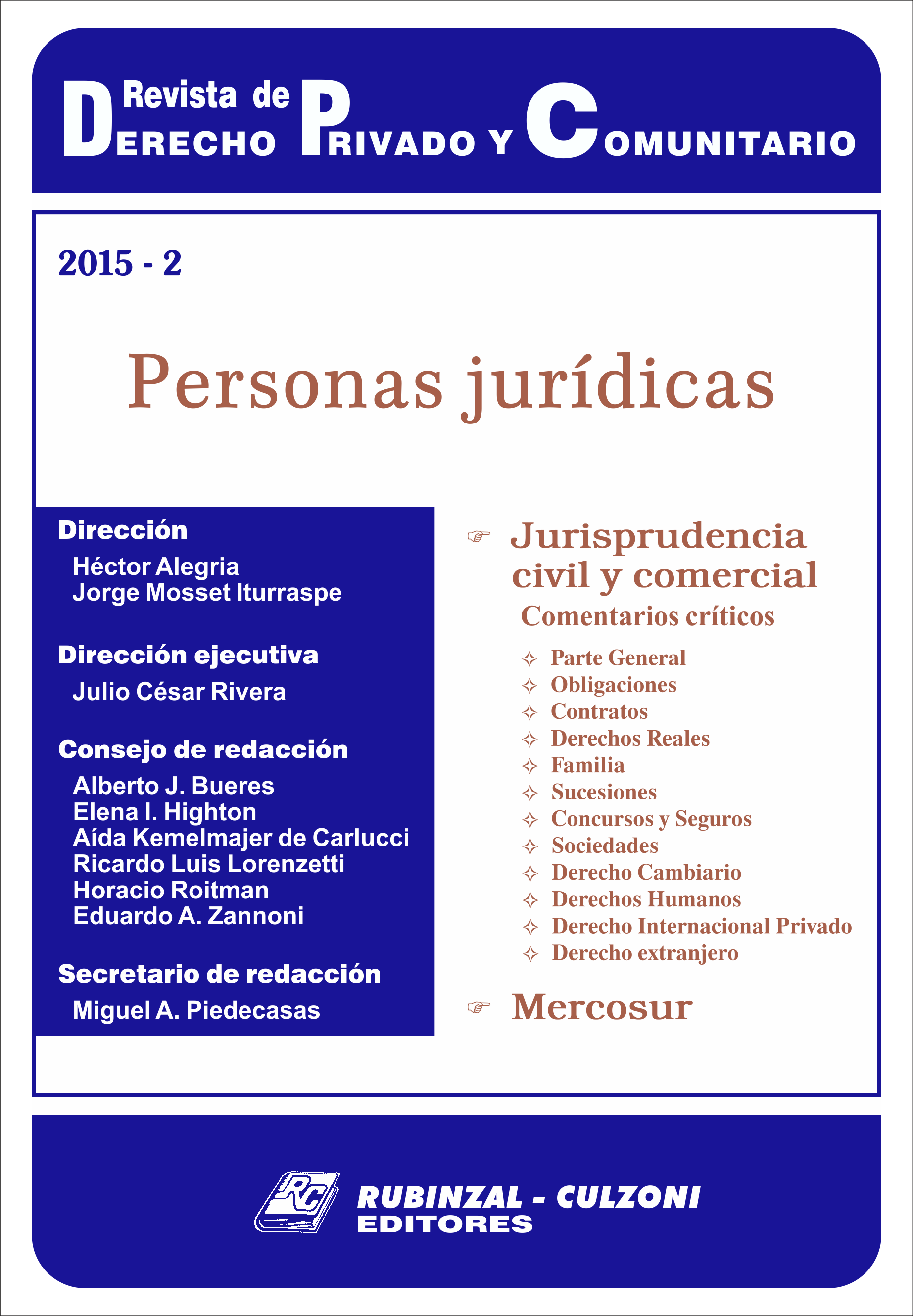 Revista de Derecho Privado y Comunitario - Personas Jurídicas