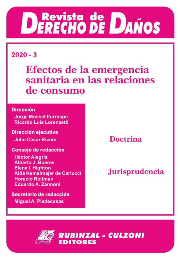 Revista de Derecho de Daños - Efectos de la emergencia sanitaria en las relaciones de consumo