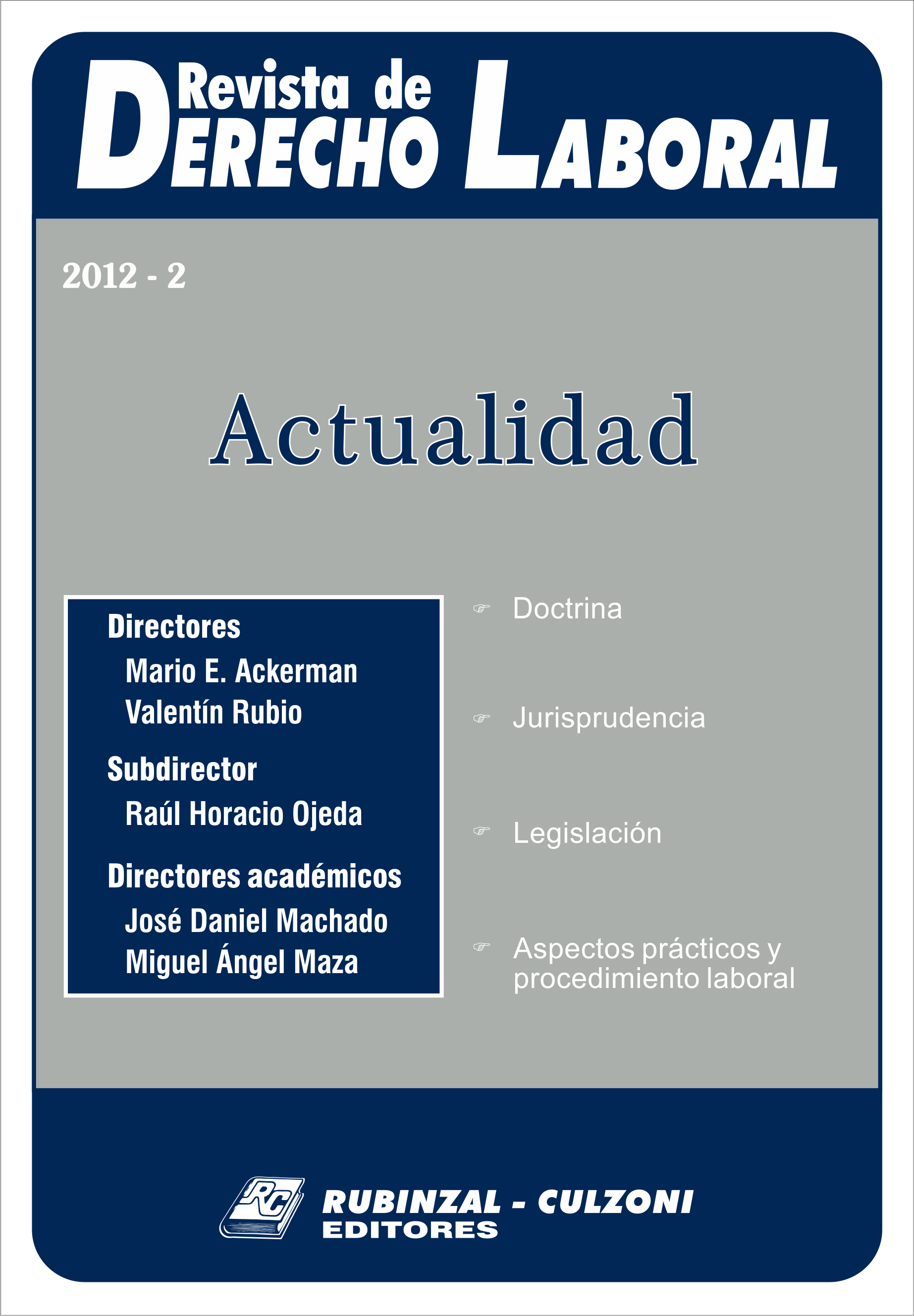 Revista de Derecho Laboral Actualidad - Año 2012 - 2