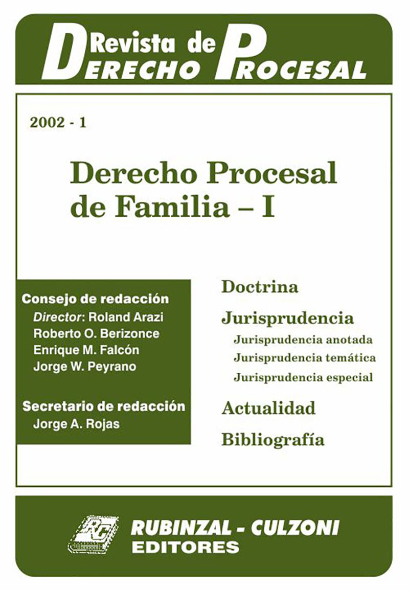  - Derecho Procesal de Familia - I. [2002-1]