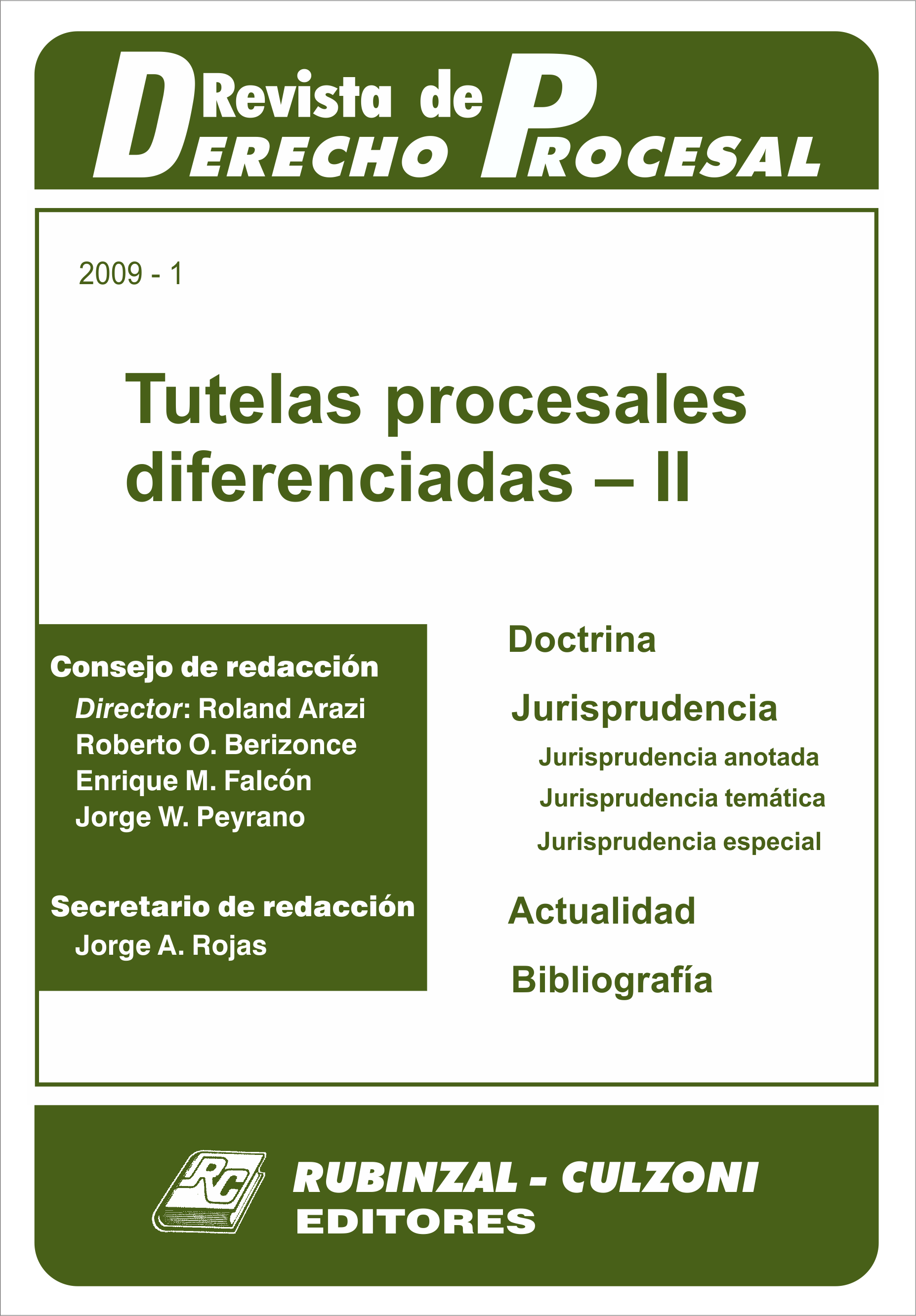  - Tutelas procesales diferenciadas - II. [2009-1]