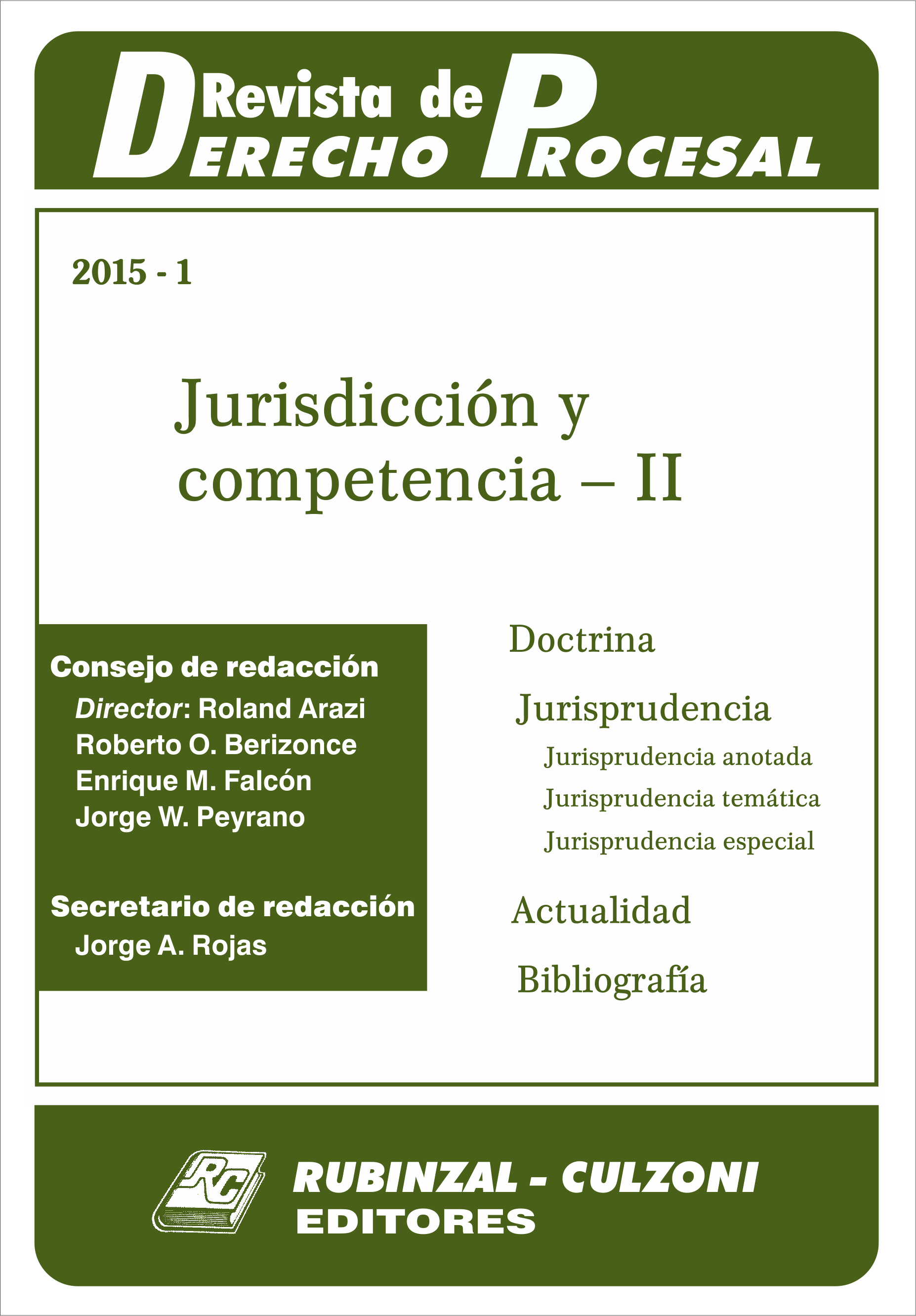  - Jurisdicción y competencia - II [2015-1]
