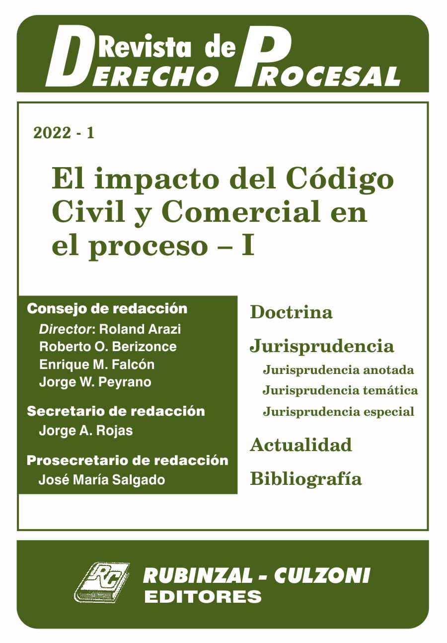  - El impacto del Código Civil y Comercial en el proceso - I [2022-1]