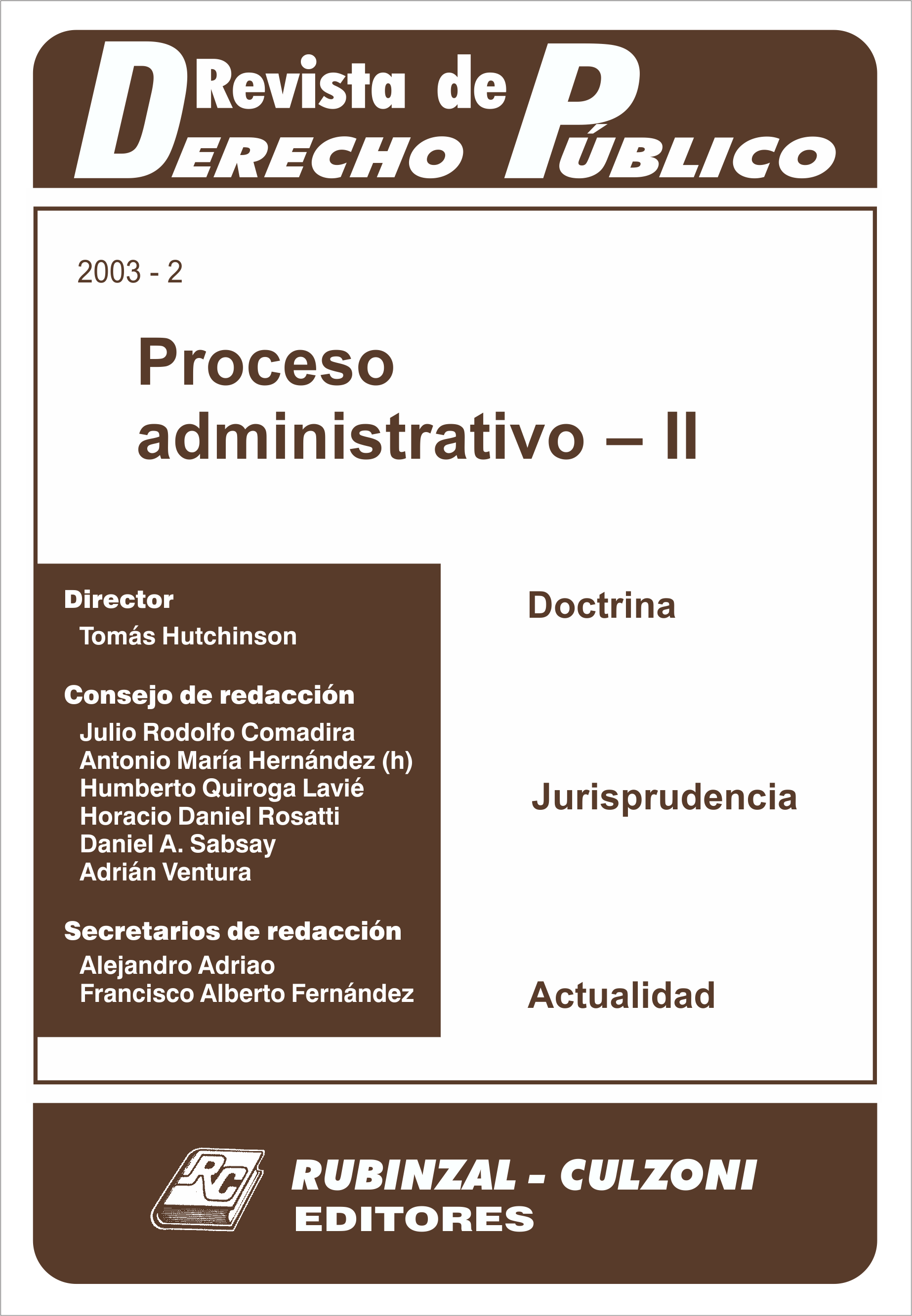 Revista de Derecho Público - Proceso administrativo - II