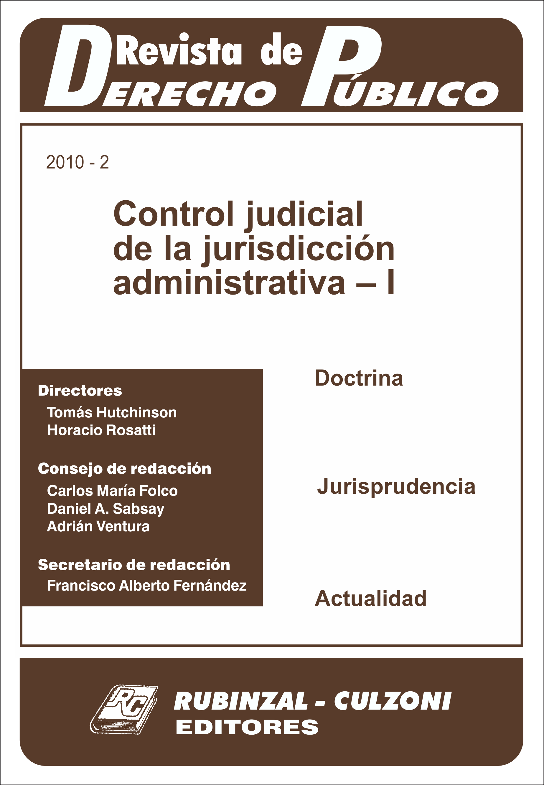 Revista de Derecho Público - Control judicial de la jurisdicción administrativa - I