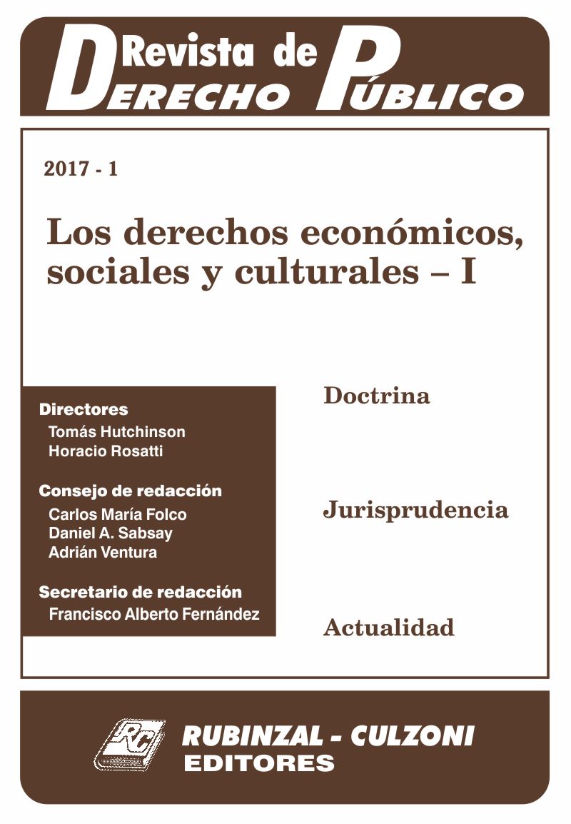 Revista de Derecho Público - Los derechos económicos, sociales y culturales - I