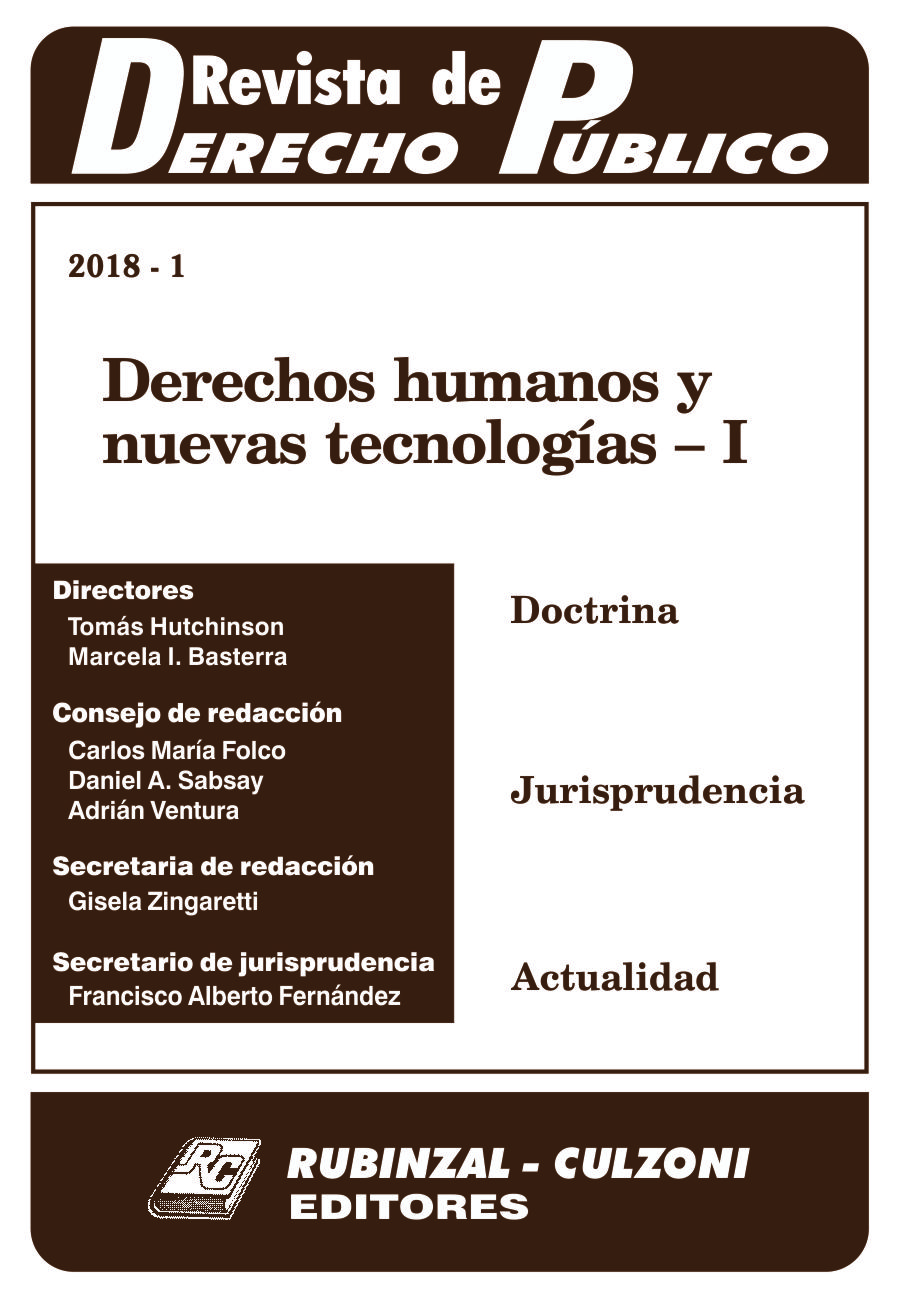 Revista de Derecho Público - Derechos humanos y nuevas tecnologías - I