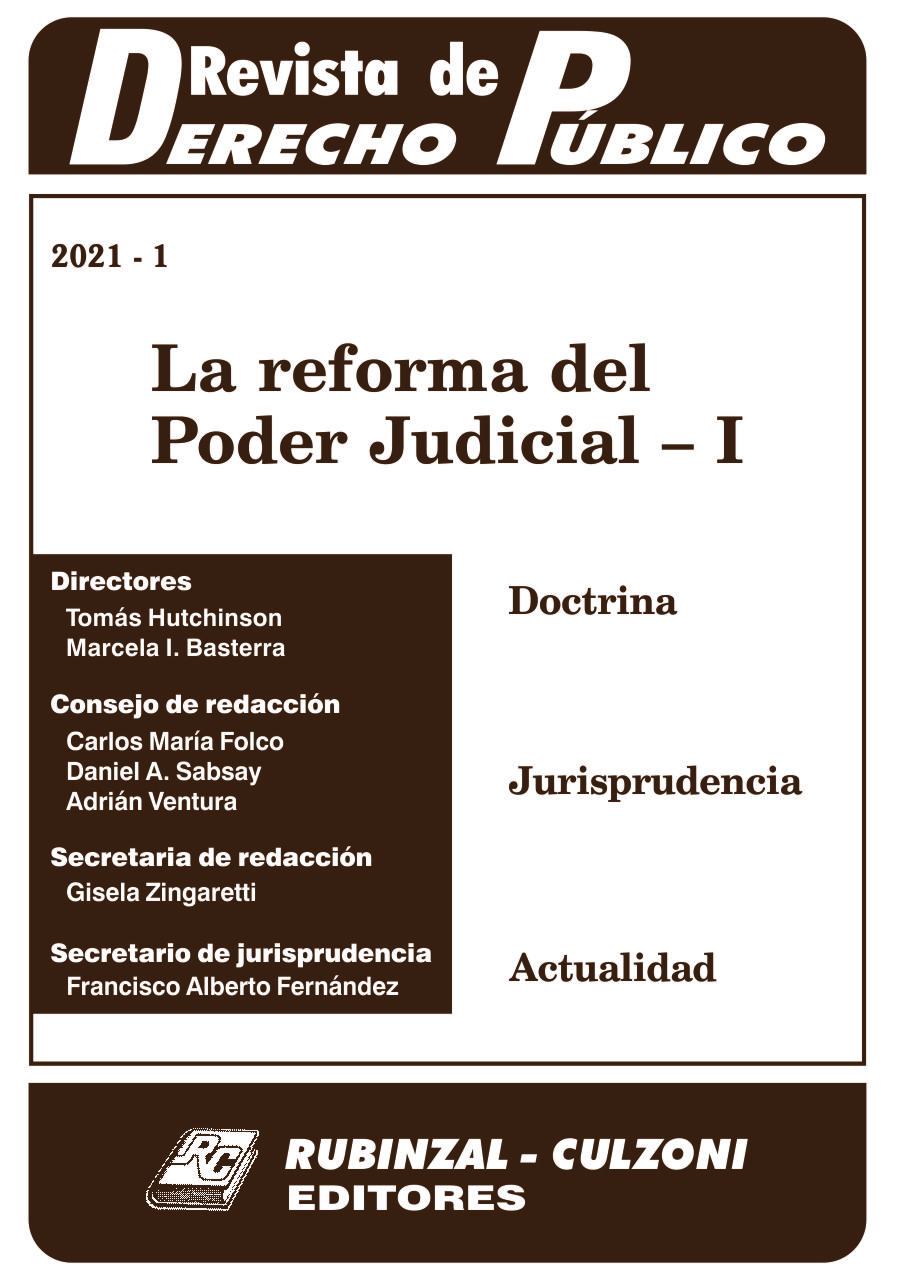 Revista de Derecho Público - La reforma del Poder Judicial - I